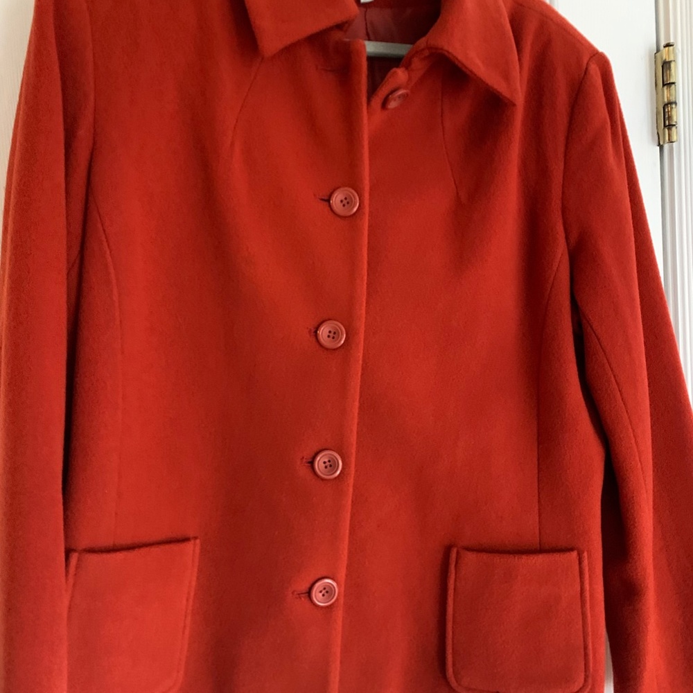 Wool Jacket Coat, Size 16, Rust - Picture 3 of 8